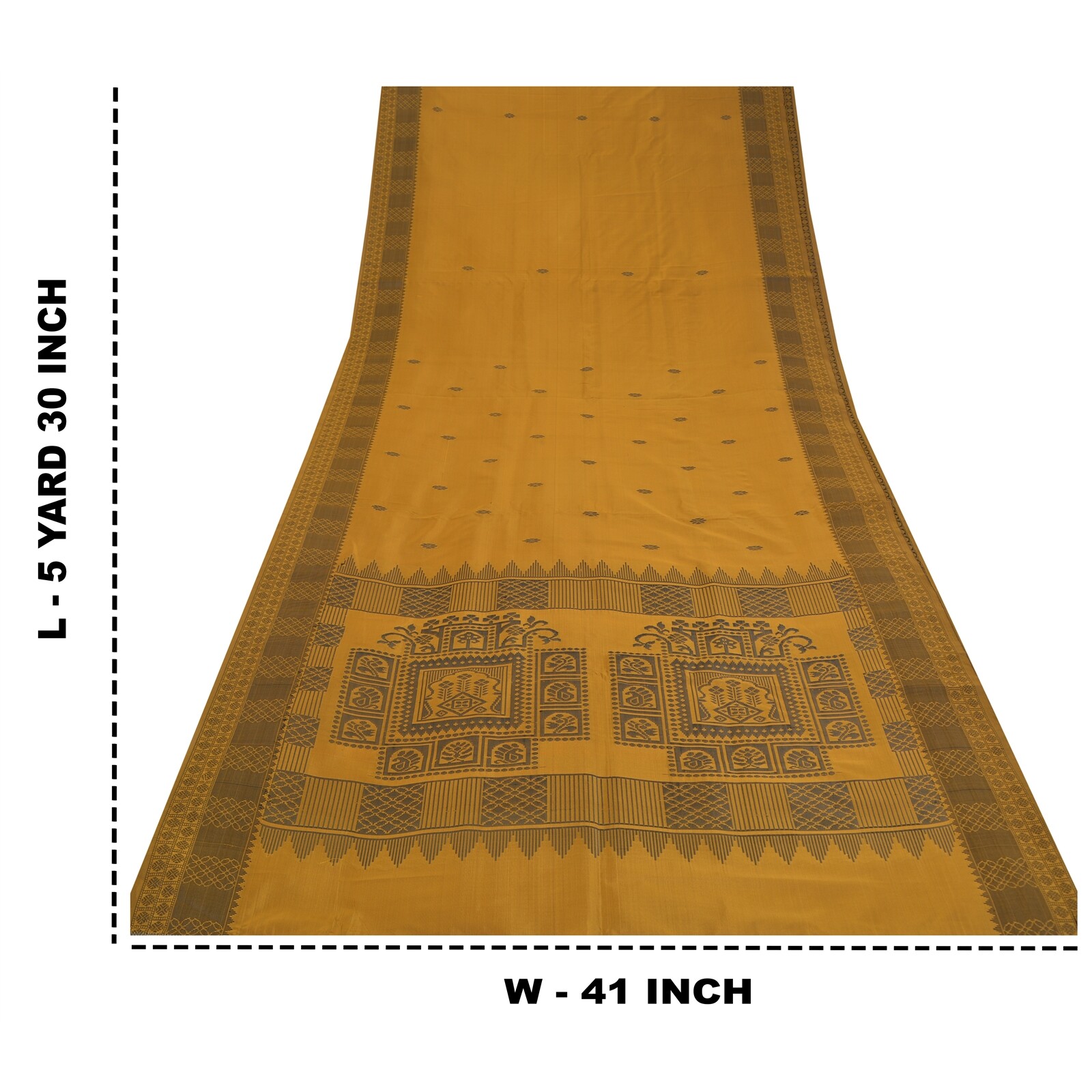 Sanskriti Vintage Green Indian Sari Blend Silk Bengali Tant Sarees 5 Yard Fabric