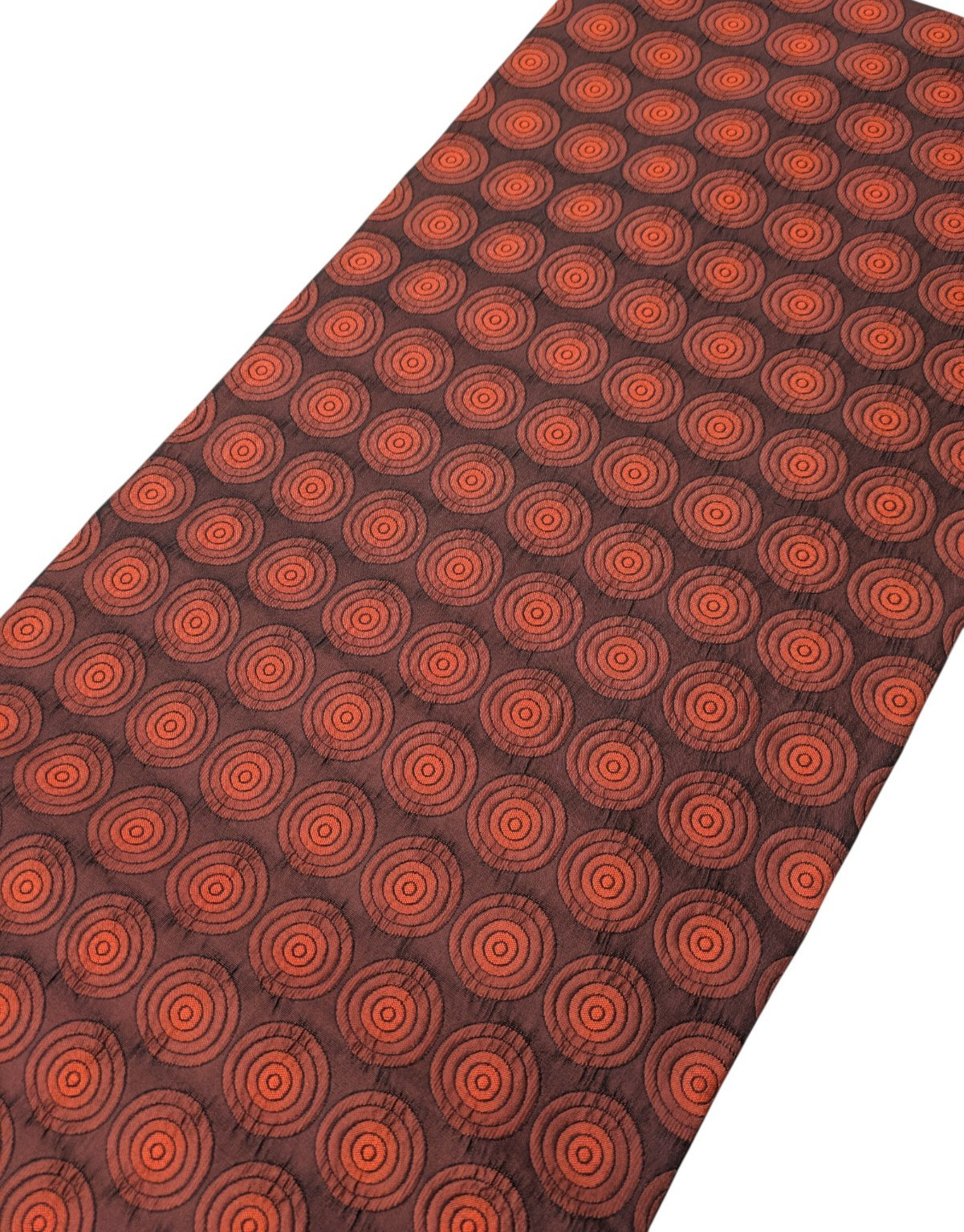 Authentic Japanese Kimono Fukuro Obi Black Red Circles Column Textile Art