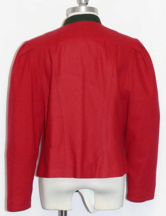 WOOL JACKET Short Winter RED German ELEGANT Women Dirndl Dress Coat B40″ 40 10 M