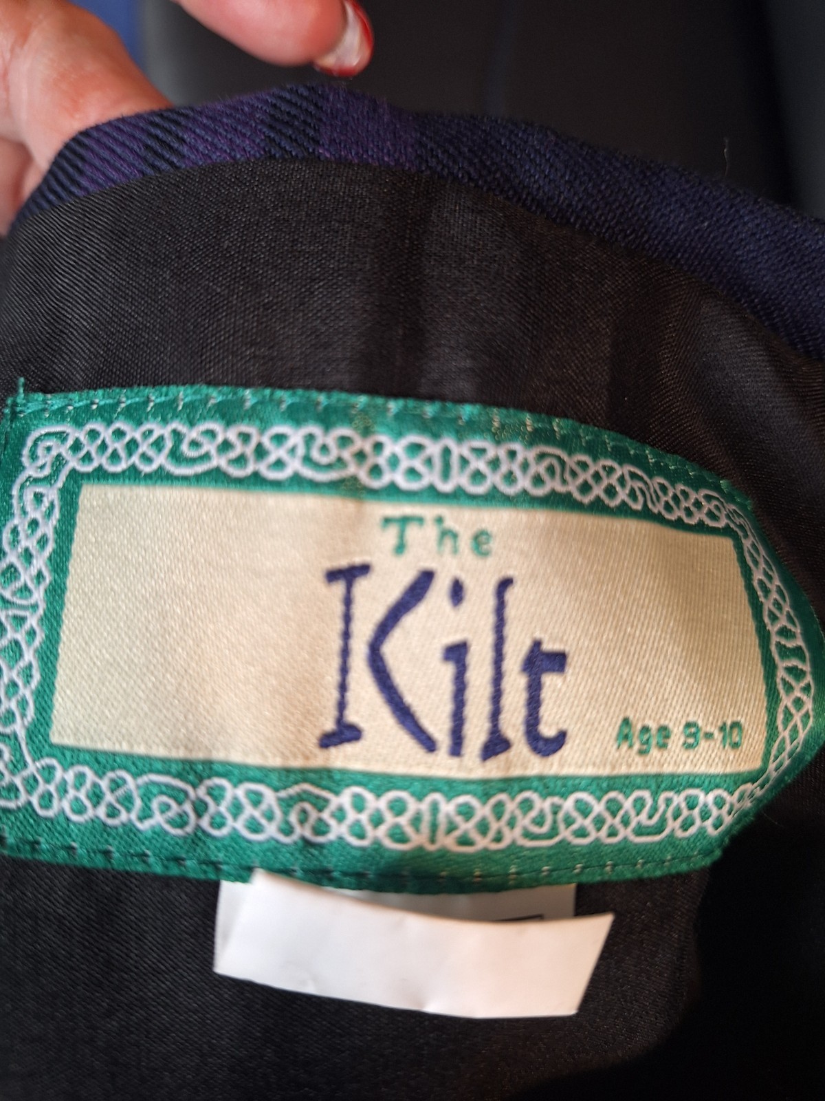 The Kilt Boyls Deluxe Kilt Heritage of Ireland Black/purple Youth 9-10 yrs New