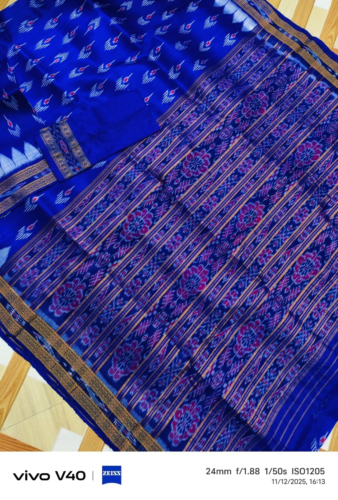 Ikat Pure 100 pure Odisha Sambalpuri Silk Saree