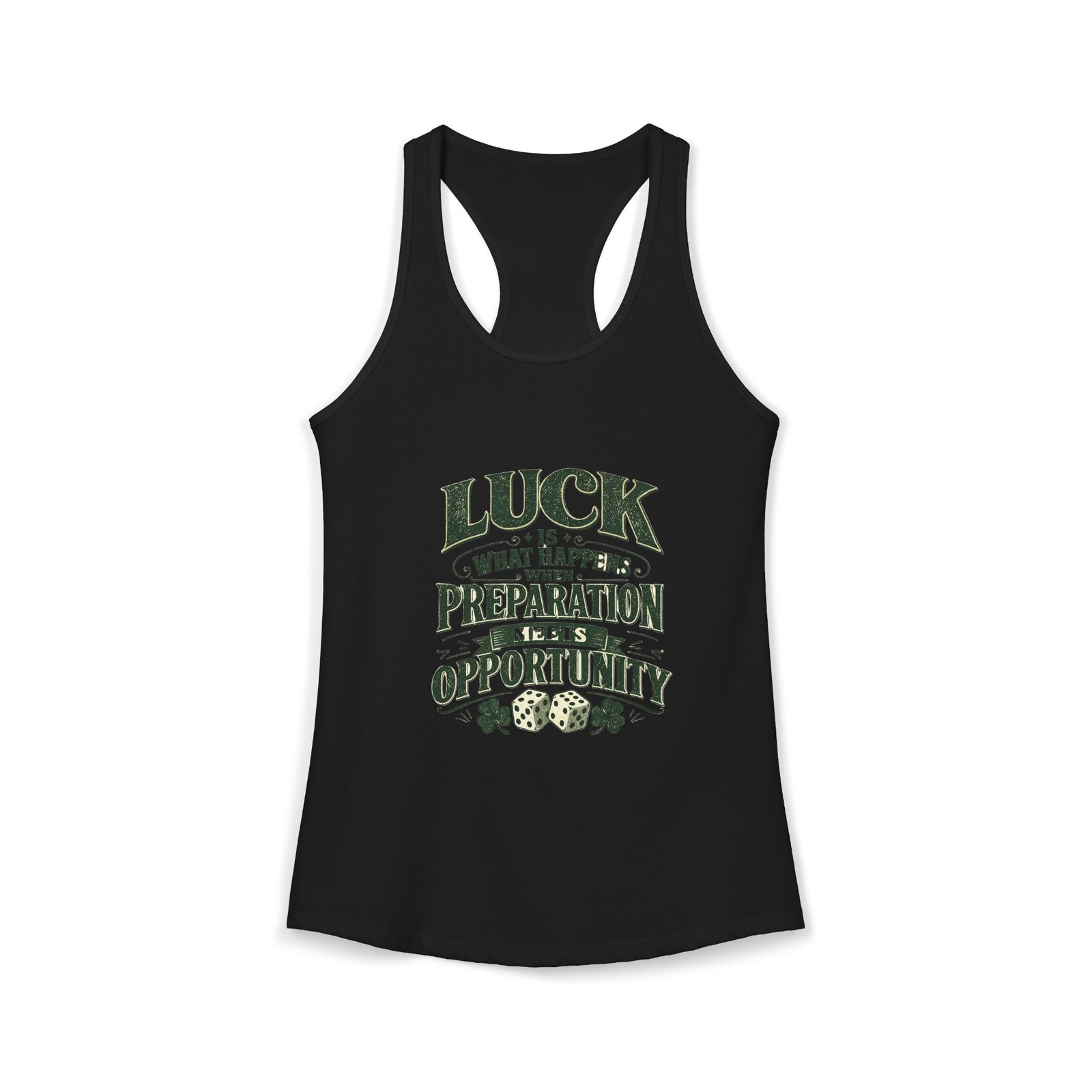 Women’s Luck Preparation Oppo Racerback Tank Wisdom Made in USA