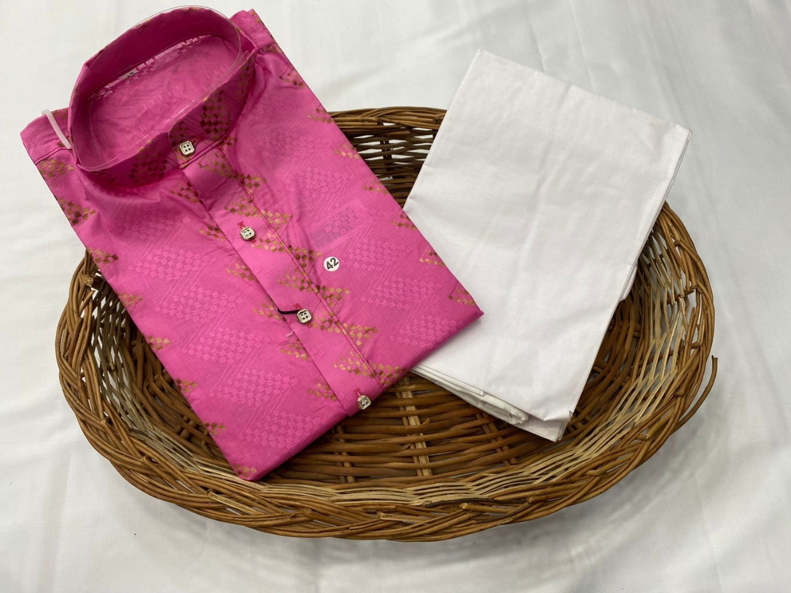 Men’s Traditional Kurta Pajama Set Embroidery Wedding Festive Wear Multi Colours