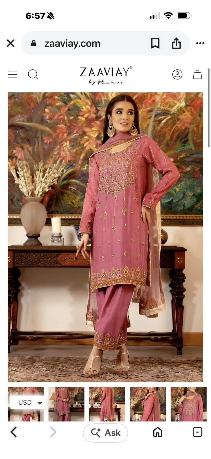 Zaaviay 3 piece dress for pakistani shalwar kameez desi wedding ready to wear