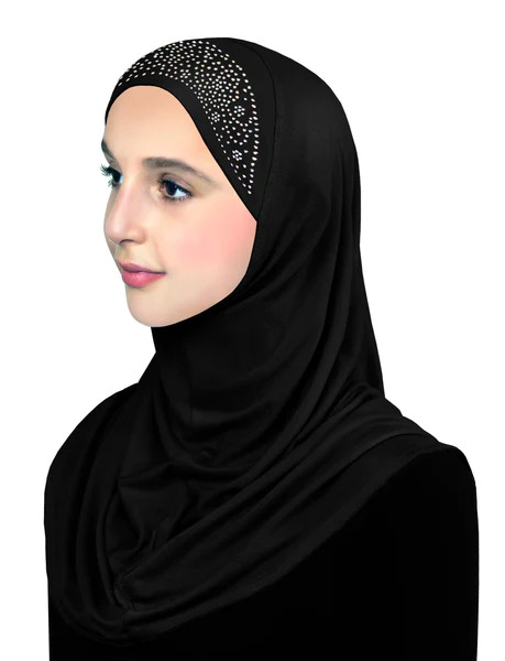 Lot of 12 JUNIOR SIZE Lycra Aiyah one piece Amira Hijab Pull On Headscarf Hijab