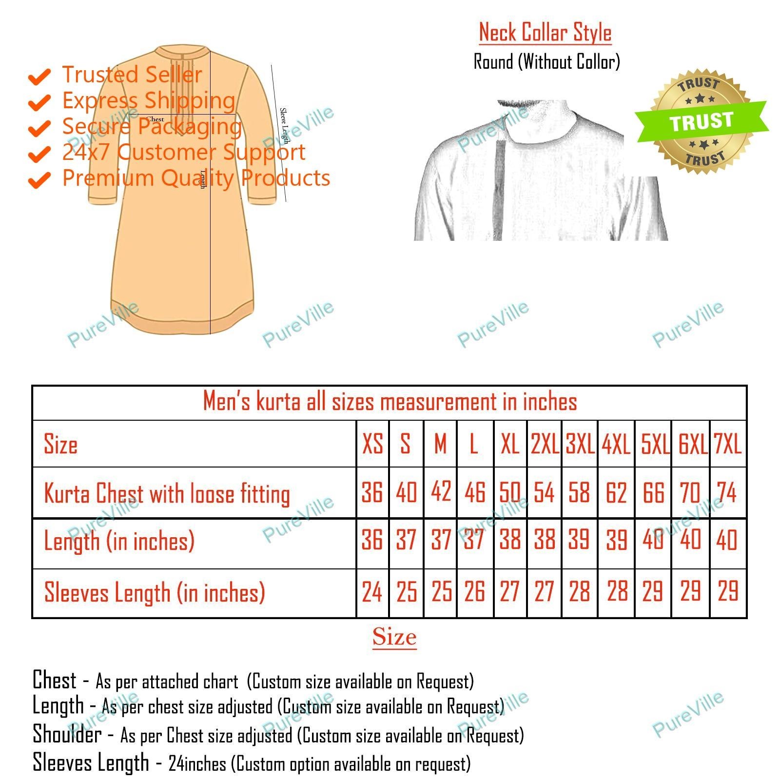 Mens Kurta Black Color Traditional Shirts Top Shirt Solid Mens Wear Cotton Cloth