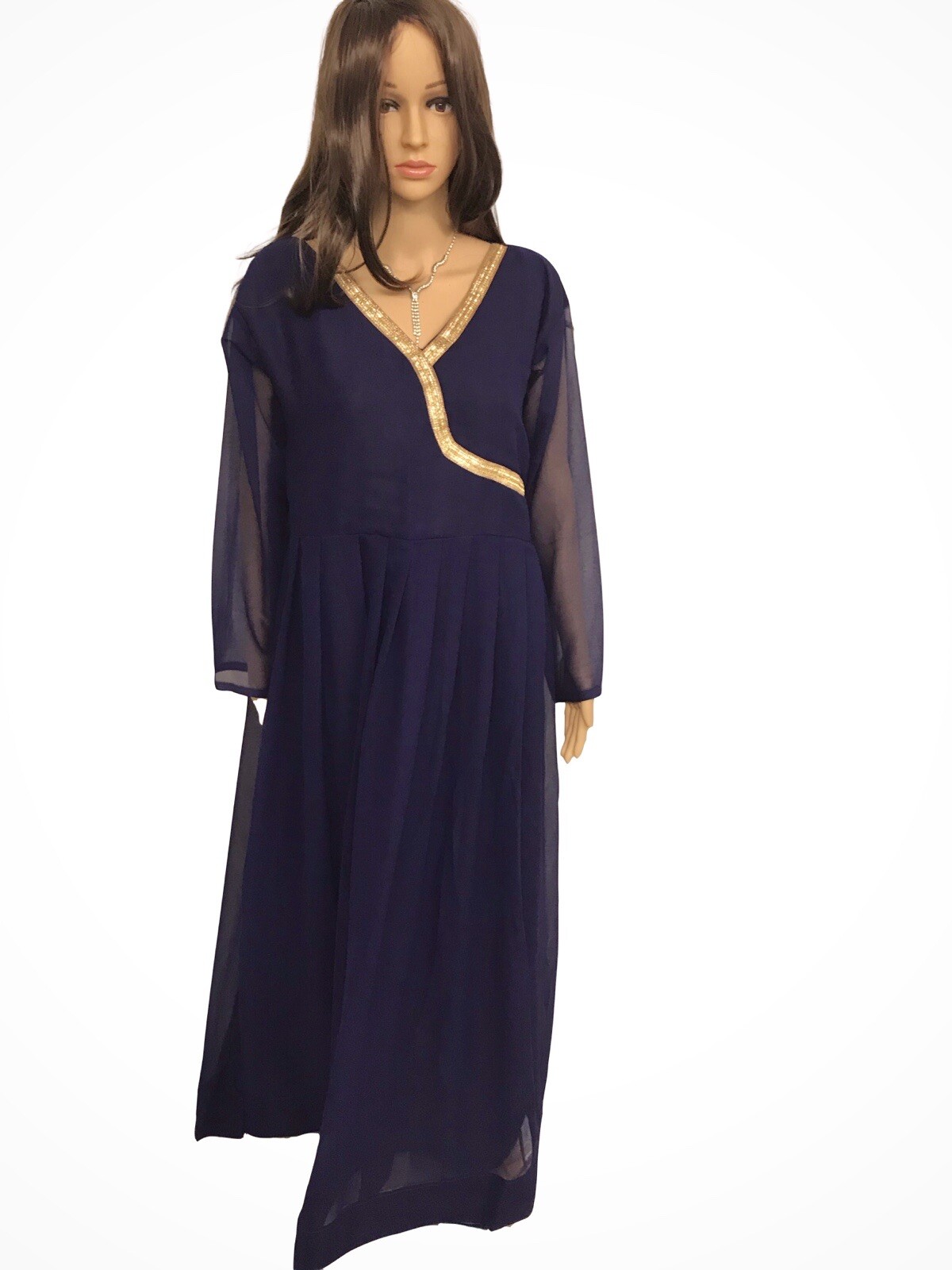 New Indian Pakistani Stitched Anarkali Partywear Bollywood Gown XL 42 US Seller