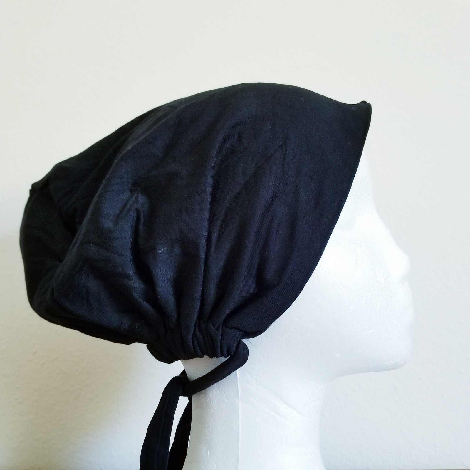 Satin Lined Hijab Cap, Hijab Bonnet, Satin lined tie back cap