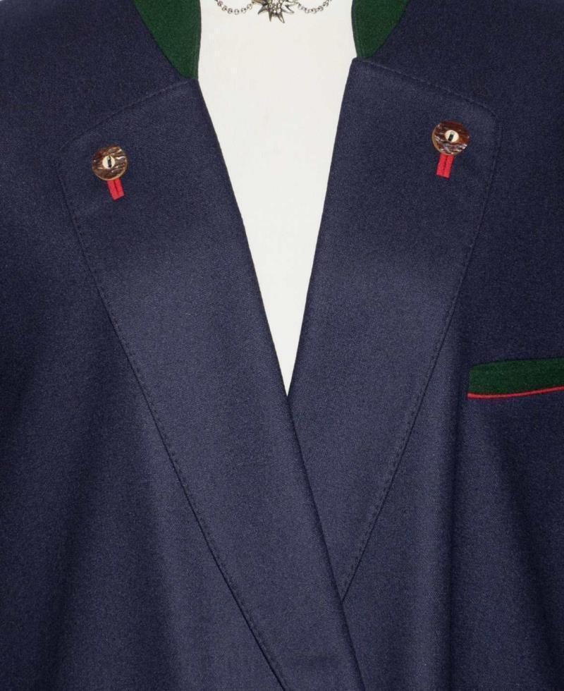 JULIUS LANG ~ BLUE Boiled WOOL German Hunting WINTER Sport Dress JACKET 42 16 L