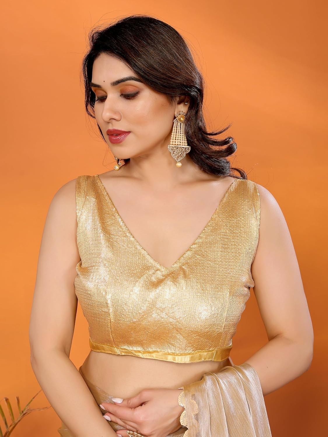 Women’s Silk Satin Saree Party collections With Unstitch Blouse Piece
