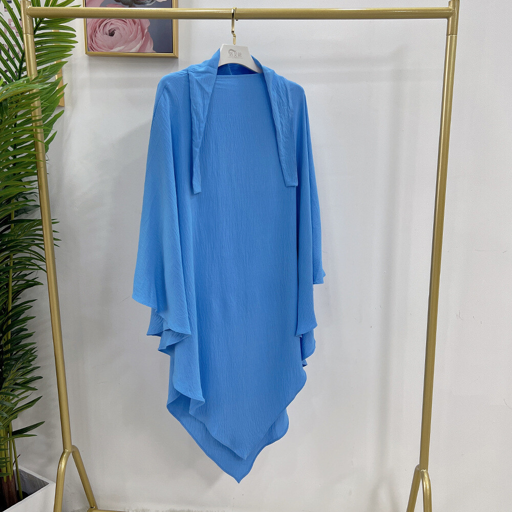 Ramadan Overhead Burqa Niqab Nikab Islamic Prayer Dress Muslim Khimar Scarf Tops