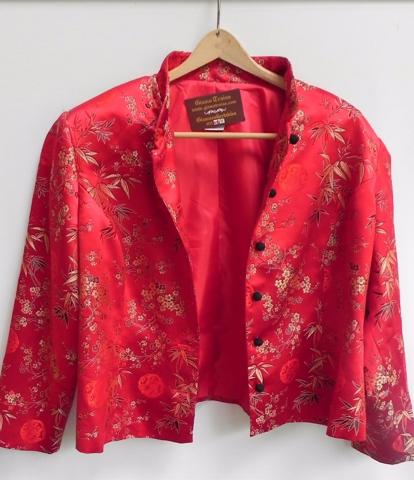 Asian Oriental Chinese Silk Jacket Lady’s Chinese Red “BEAUTIFUL”