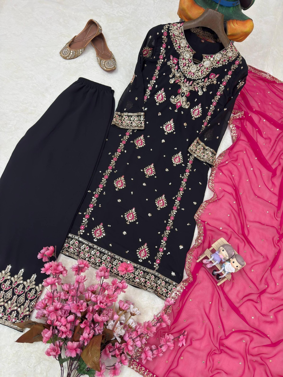 Designer Indian Pakistani kurti plazzo Bollywood Dress Party Wear Suit weddin
