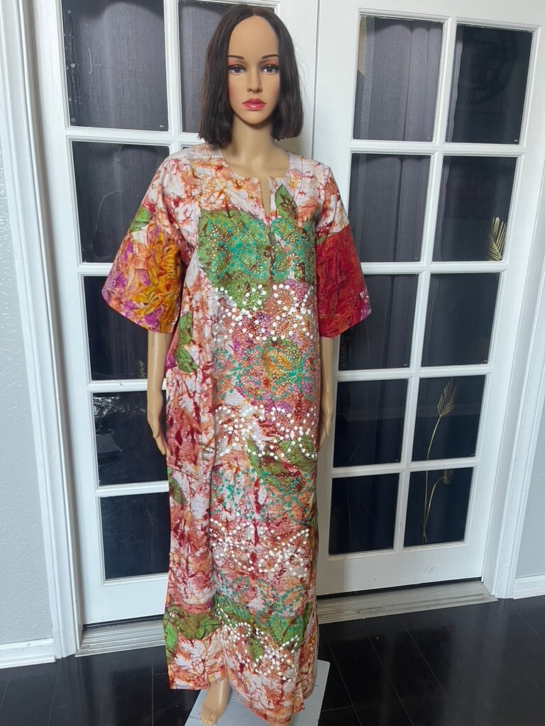 DMI FASHIONS -Hand-Painted Tie & Dye Dress – Luxurious, Light & Effortlessly Sty