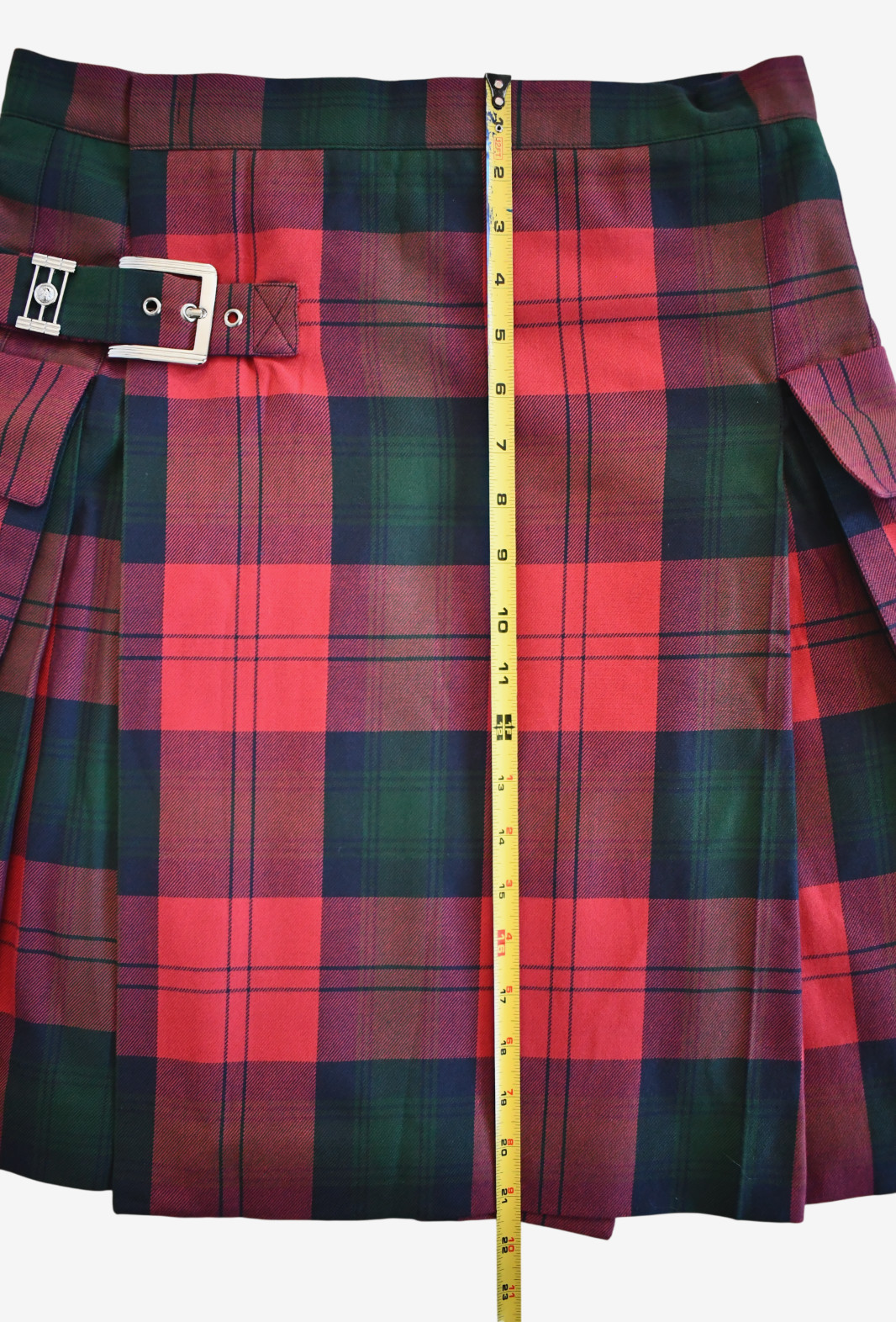 NEW VERSUS VERSACE Plaid Cotton Flannel KILT Style Men’s SKIRT IT-44 W-30″