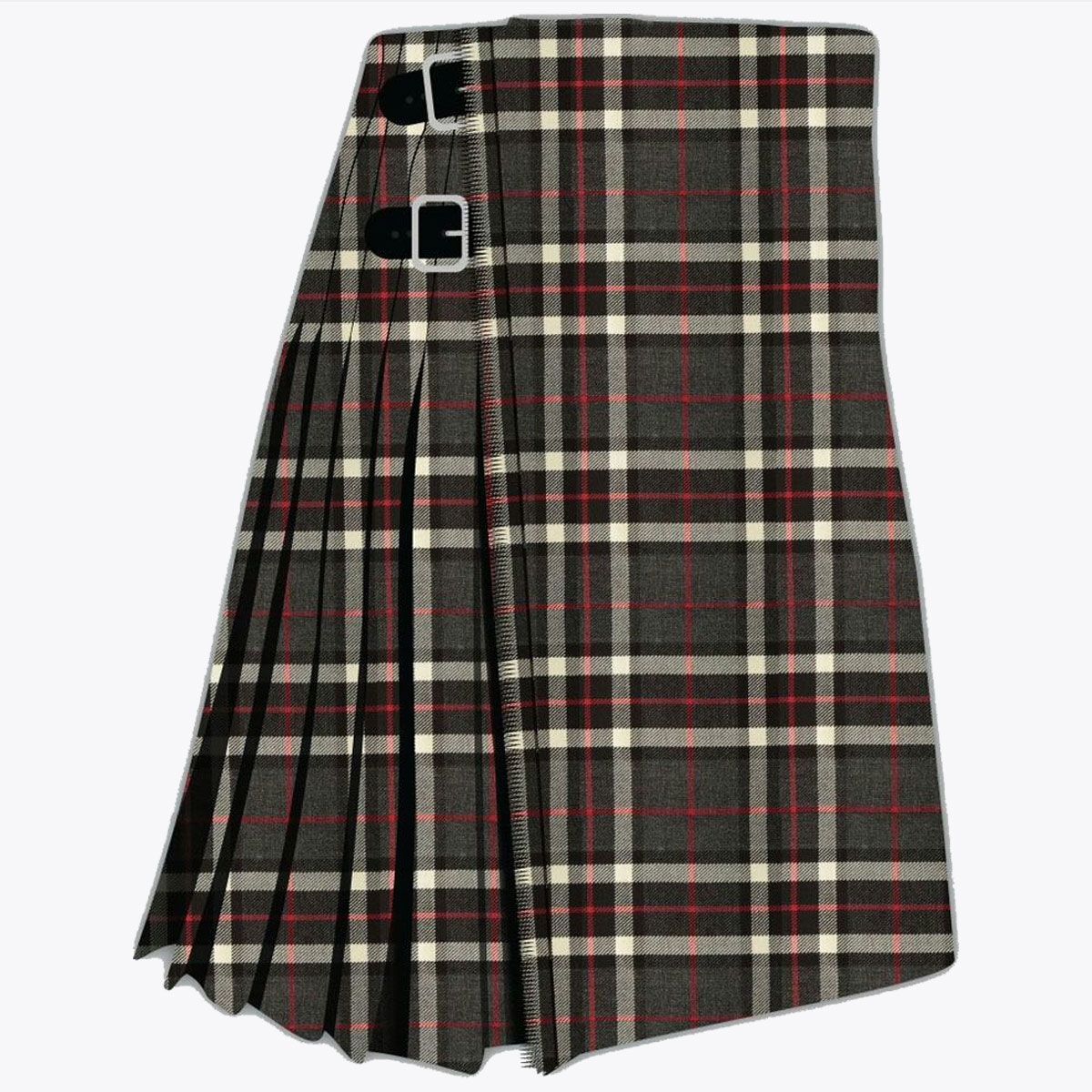 Scottish Handmade Traditional Thomson Grey Tartan Kilt – 8 Yard Kilts for Men’s