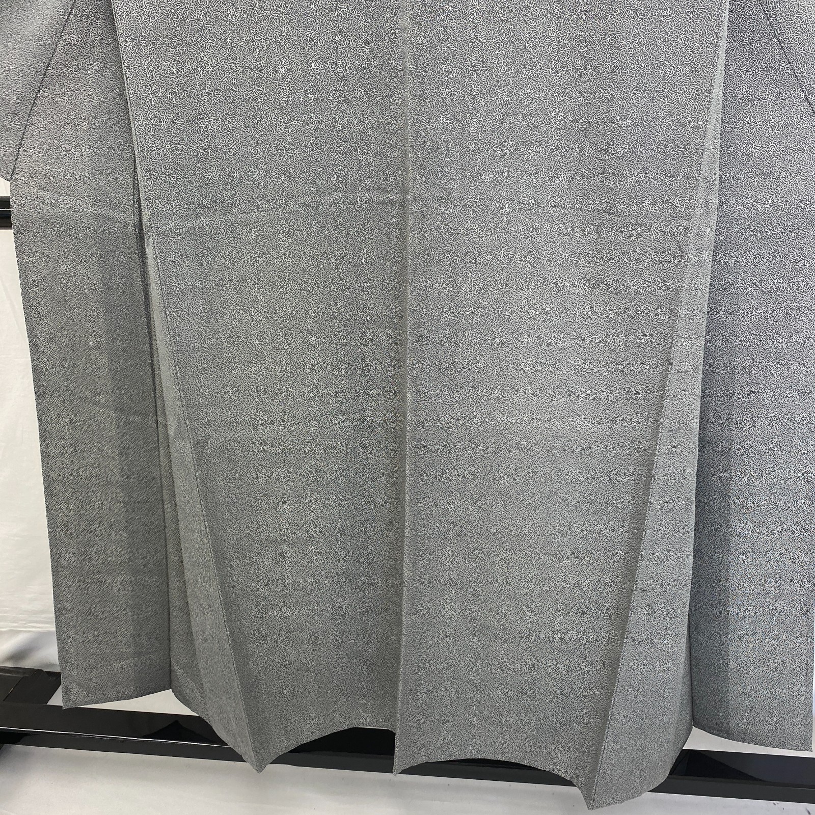 Japanese Vintage Kimono Polyester Gray No Lining Traditional Length 57in