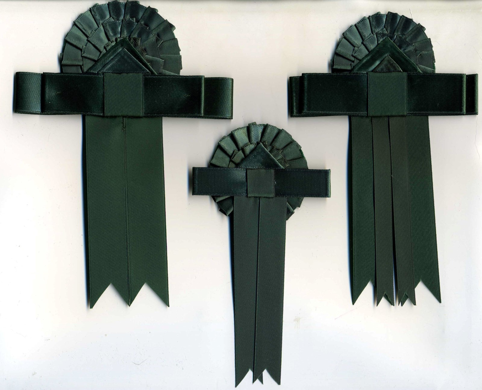 Set of 8~ Handmade Scottish Kilt Polyester Satin Rosettes: choice of color/style