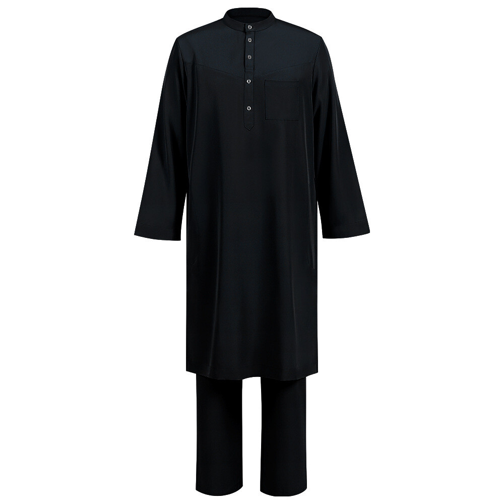 Middle Medieval Eastern Arabian Kaftan Robe Islamic Long Sleeve Trousers Costume