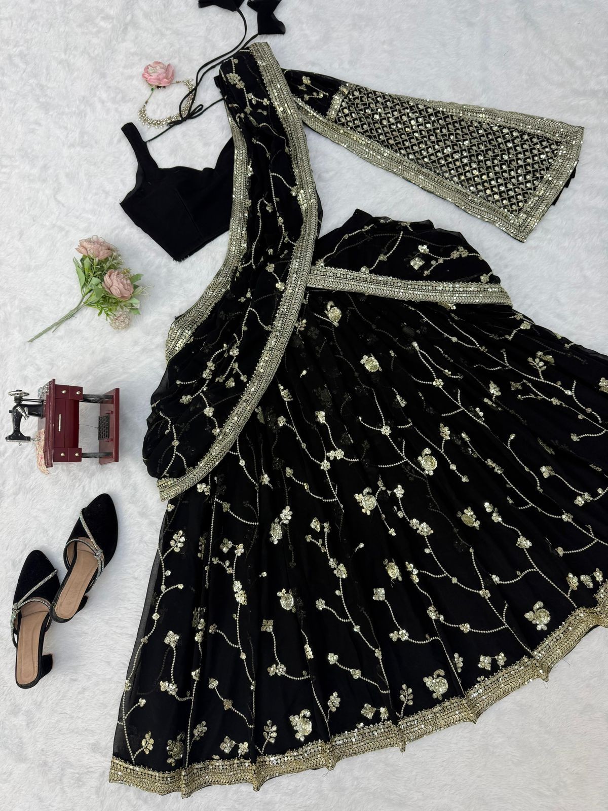 LEHENGA CHOLI INDIAN BOLLYWOOD WEDDING PARTY PAKISTANI WEAR READYMADE