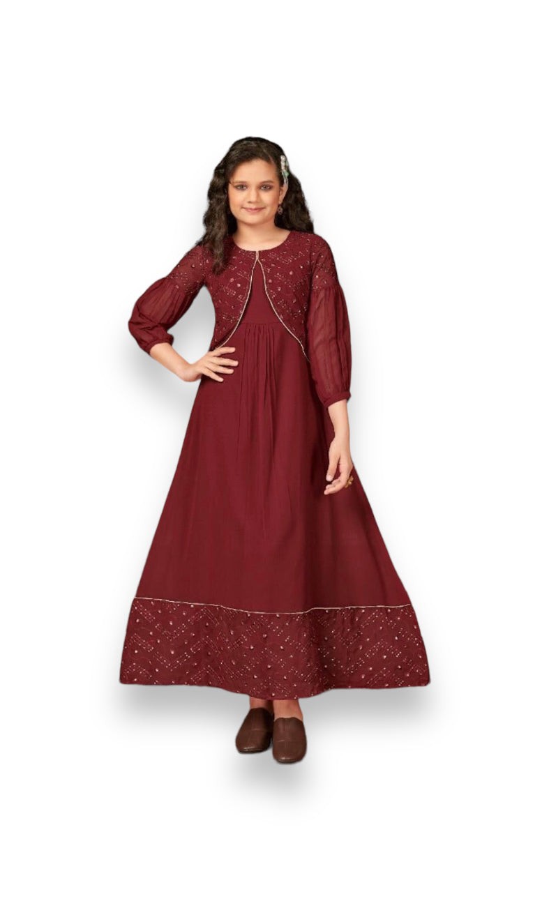 Traditional Gown Suit for Young Girls, Cultural Wear, B