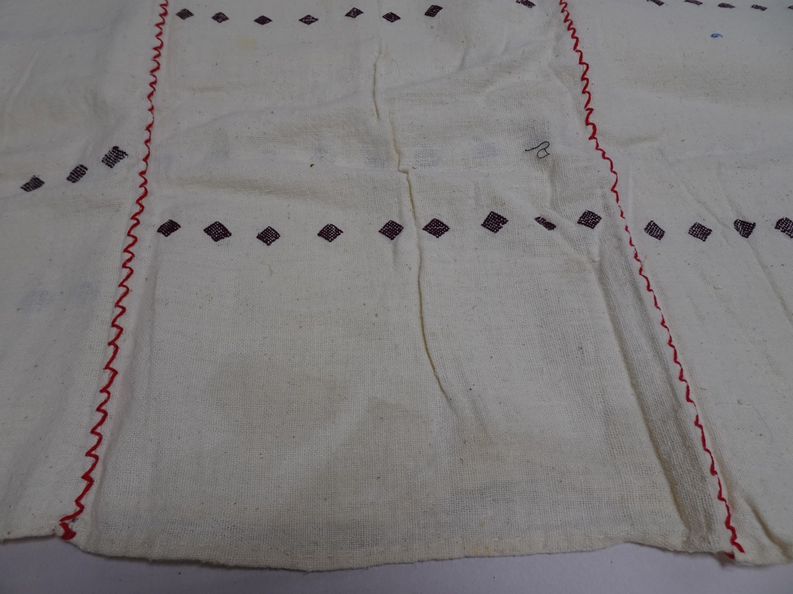 Mexican Cotton Huipil Dress Amuzgo Oaxaca Turquoise White Maxi Kaftan Tunic
