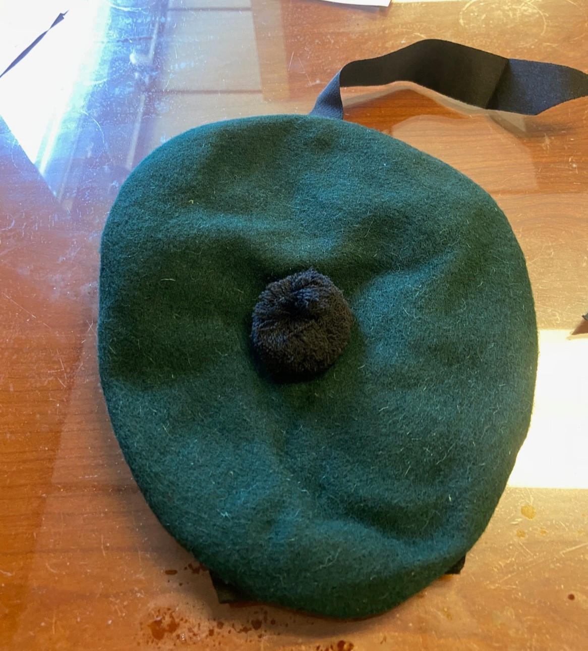 BALMORAL SCOTTISH GREEN ACRYLIC WOOL HAT CAP Highland Balmoral Cap 7.25