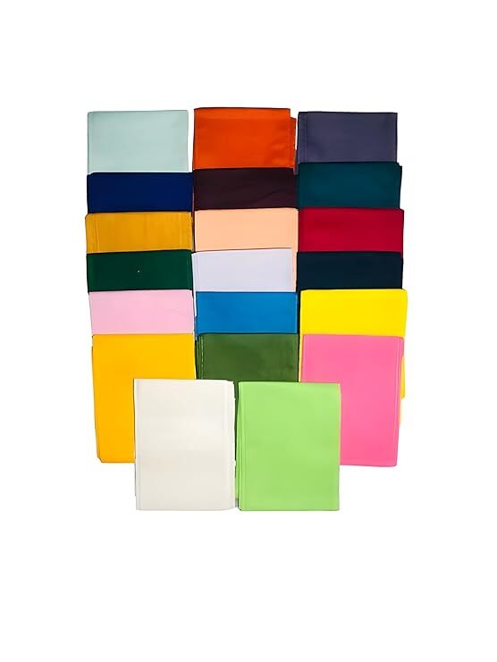 Indian Traditional Cotton Fabric Asorted Colour Saree Fall Pack Of 20