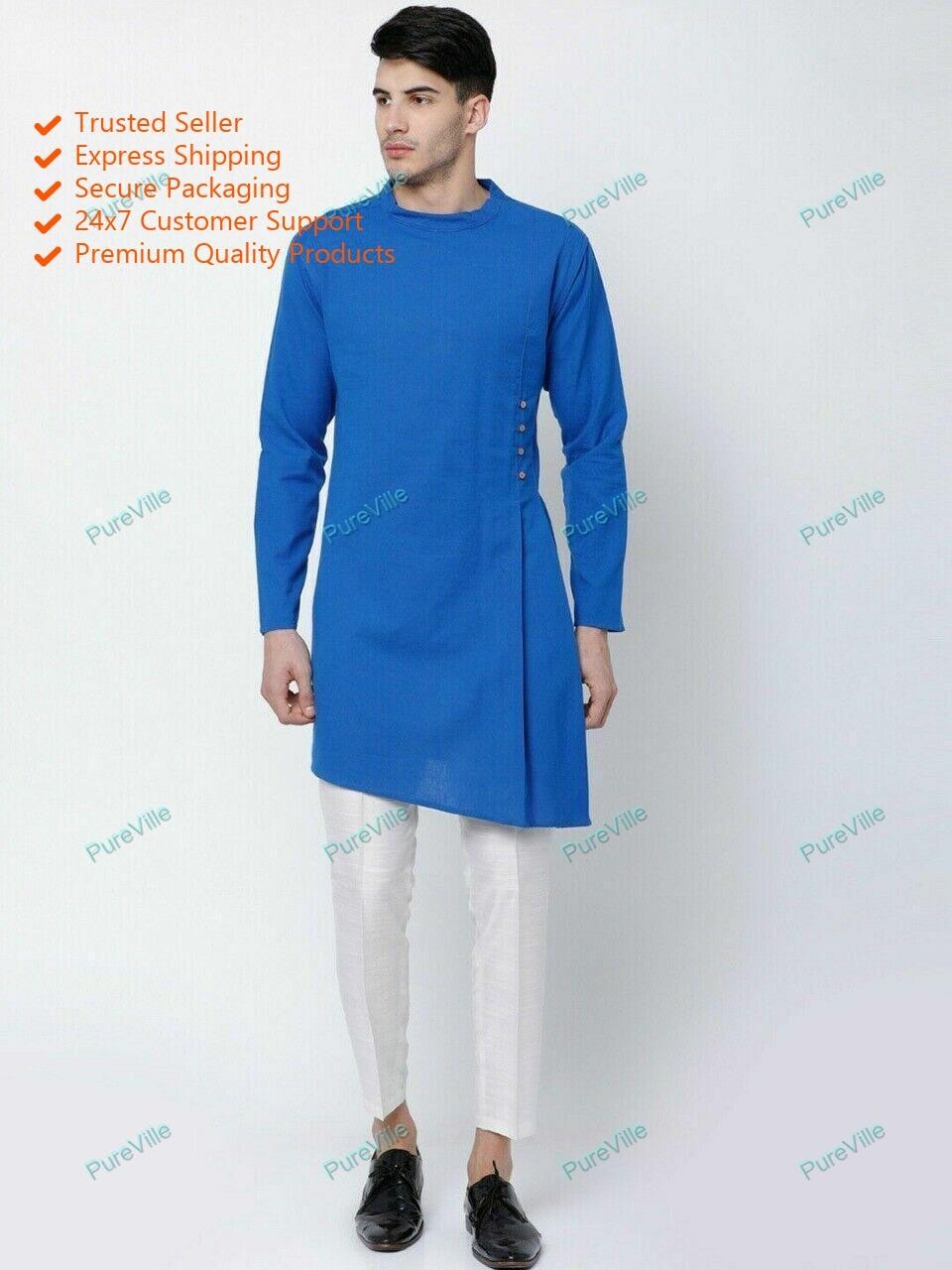 Cotton Indian Festival Dress Kurta Designer Kurta Loose Fit Shirt Plus Size