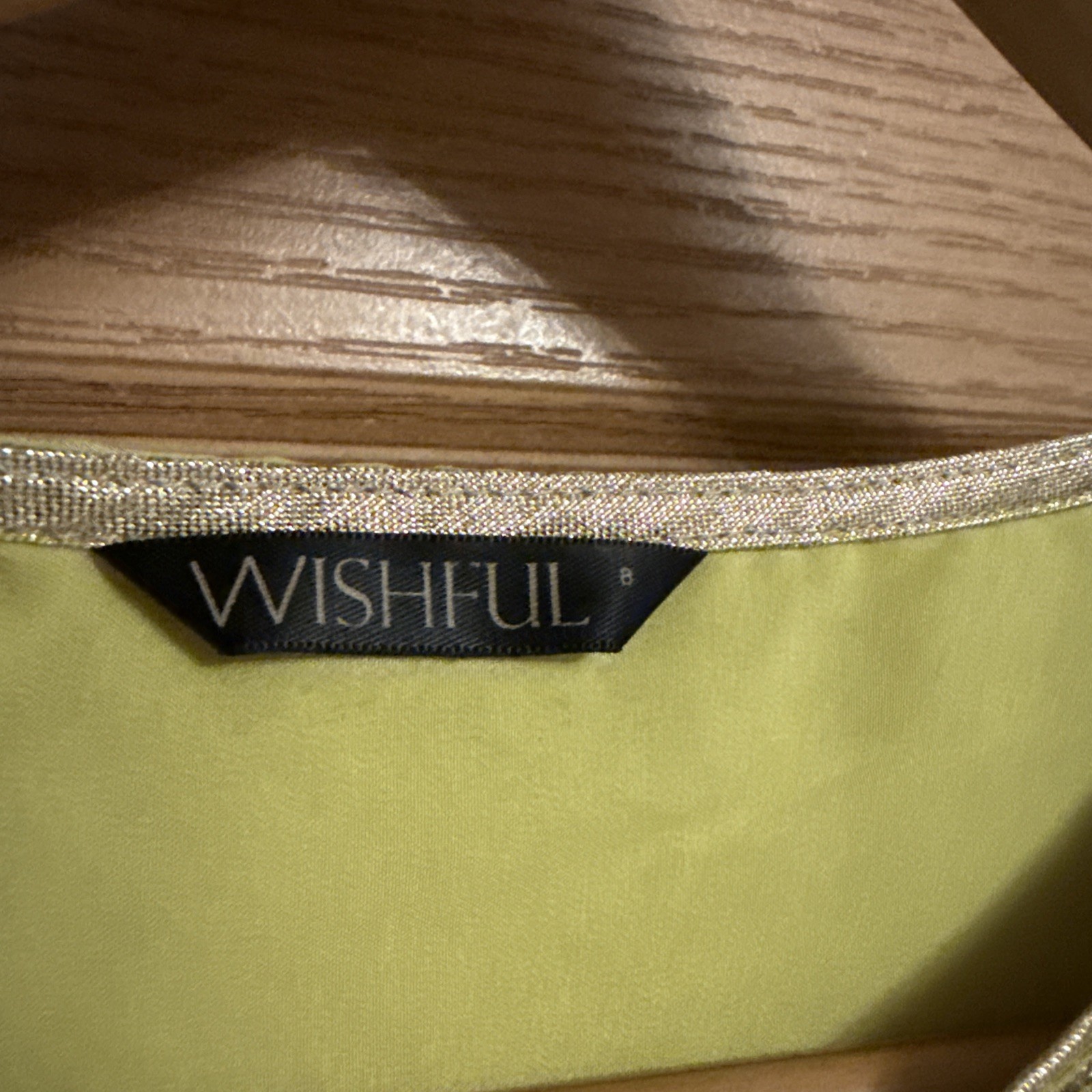 WISHFUL For Woman Kurta Dress Size 8 Yellow with Beading & Embroidery Indian