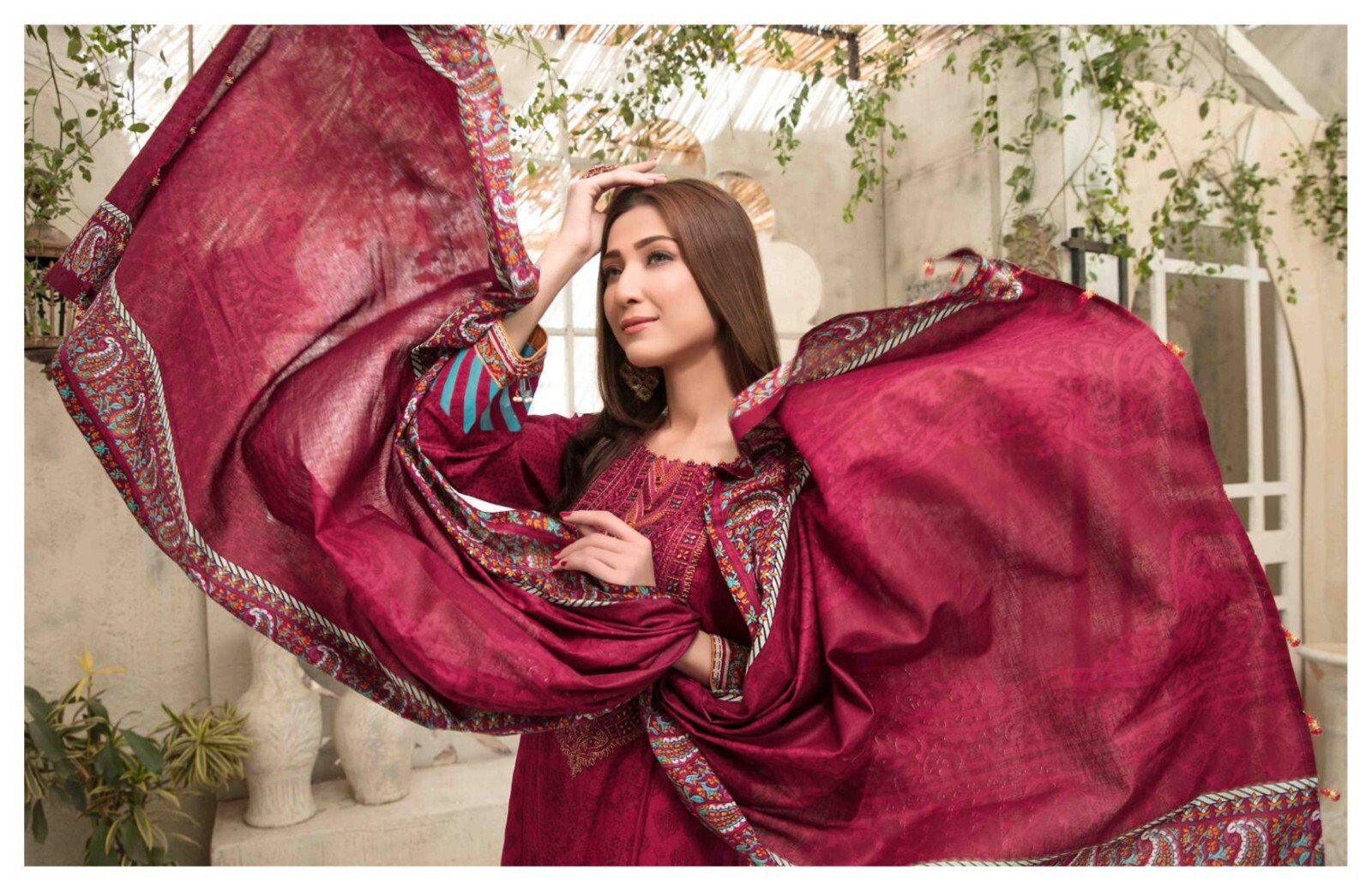 TAWAKKAL MAHRU EMBROIDERED LAWN Collection 3 PIECE SUIT READY TO WEAR