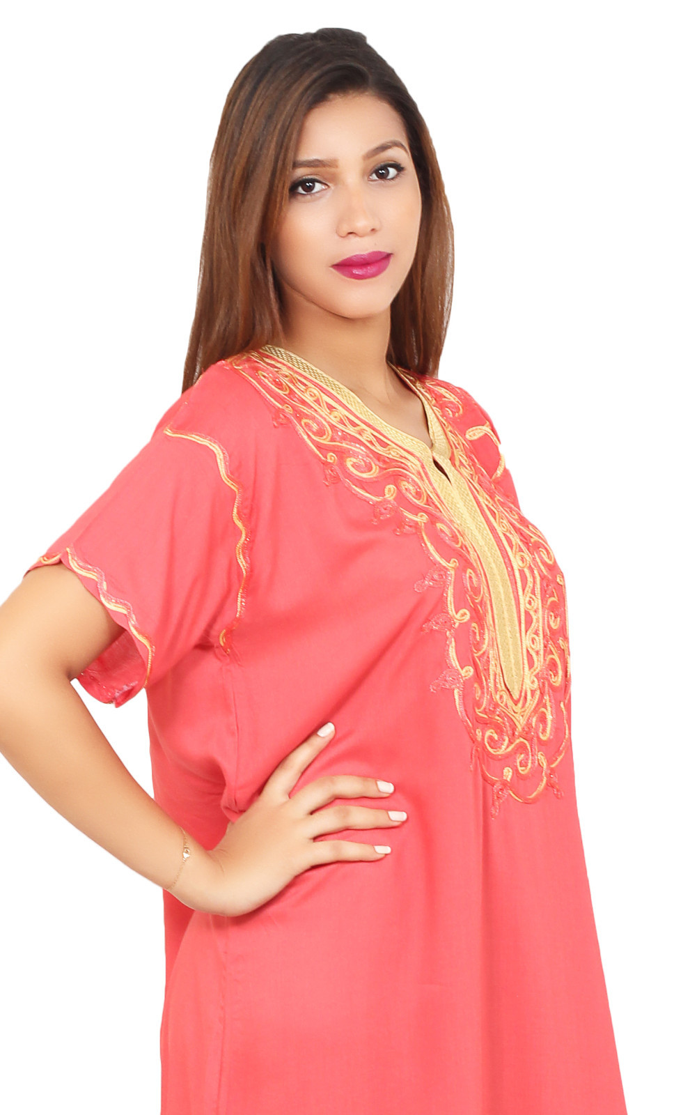 Caftan Moroccan Women kaftan Arabian Beach Summer Long Dress Muslim Abaya Cotton