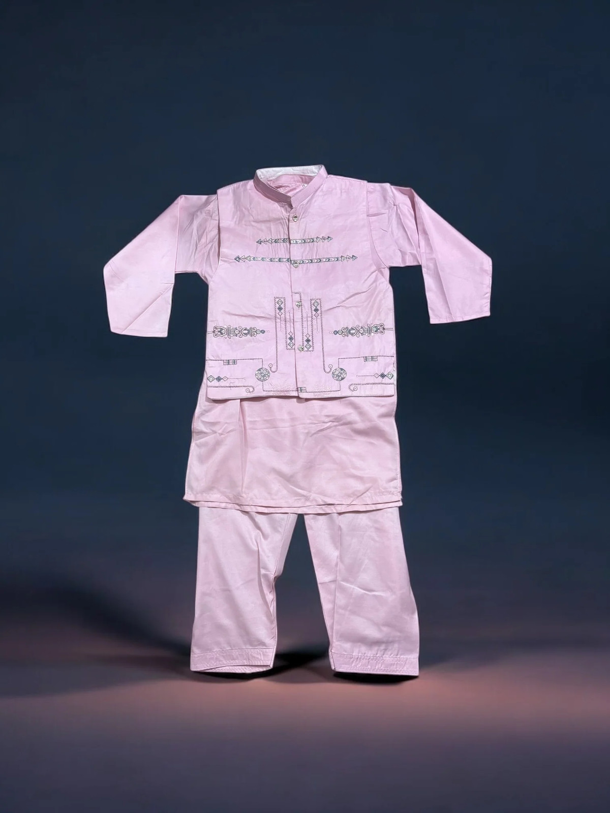 Traditional Kurta, Pajama and Coat Set for Boys, Cultural Wear, 309