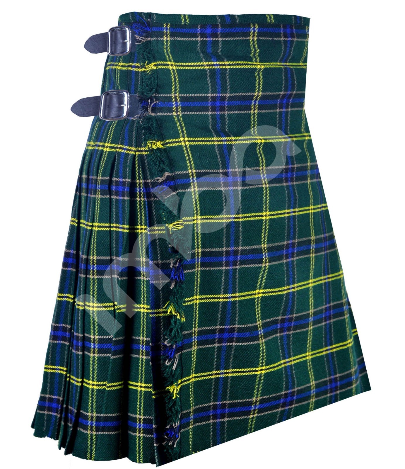 Men’s US Army Tartan Kilt 8 Yard 16oz Traditional Scottish Leather Custom