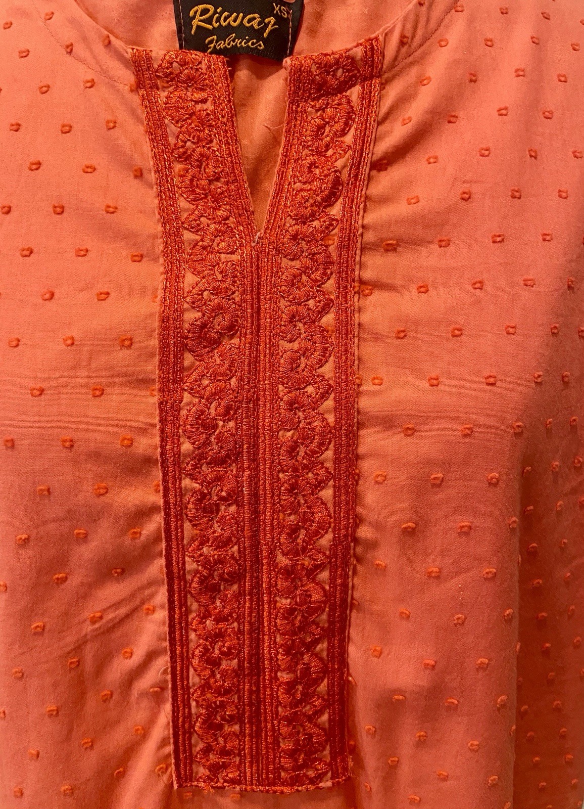 Embroidered Cotton Kurta Top Teen Girl Size 10-12 XS. Excellent Condition