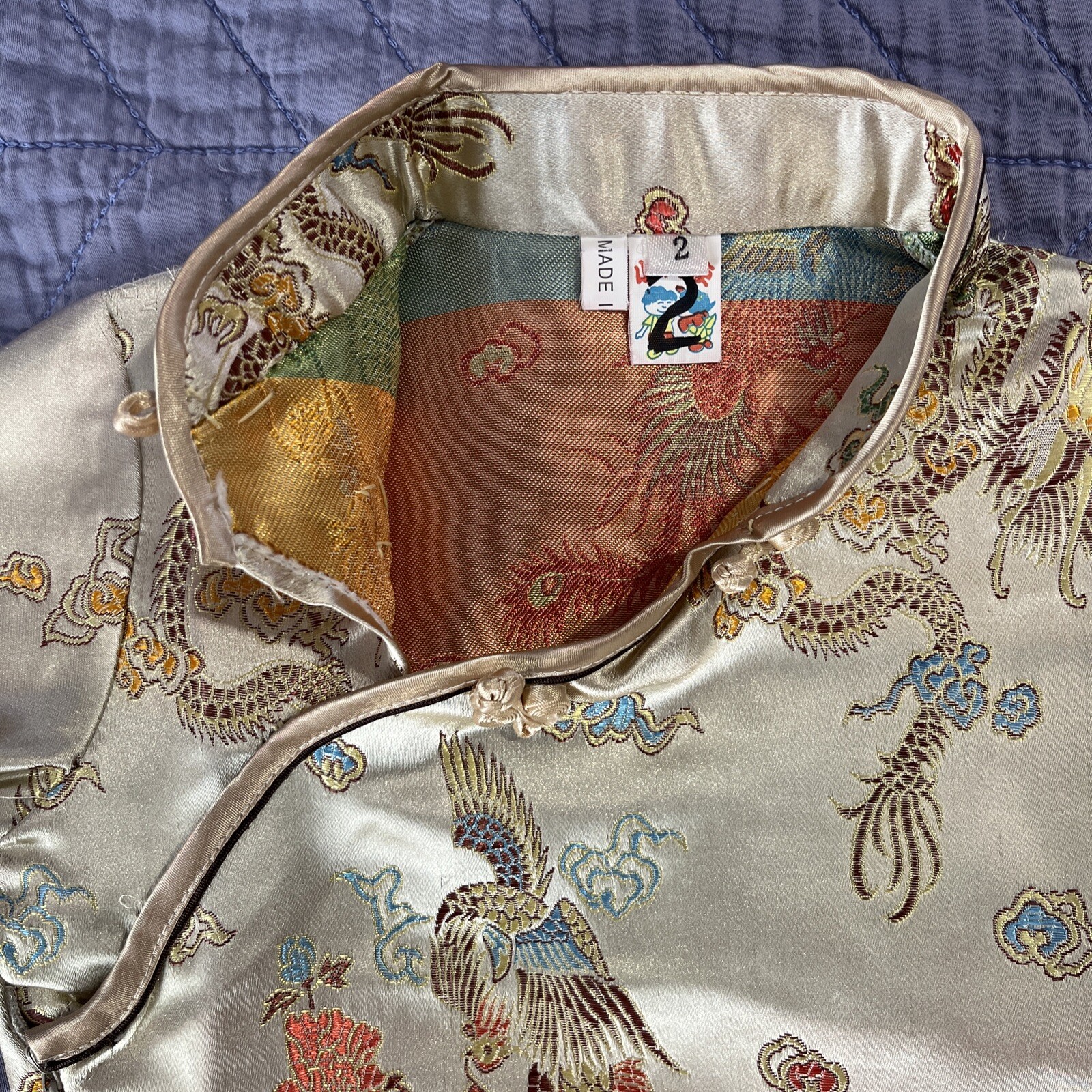 OrientalDress, Size 2 Years, Toddler Girls, Dragon Design, B2D3