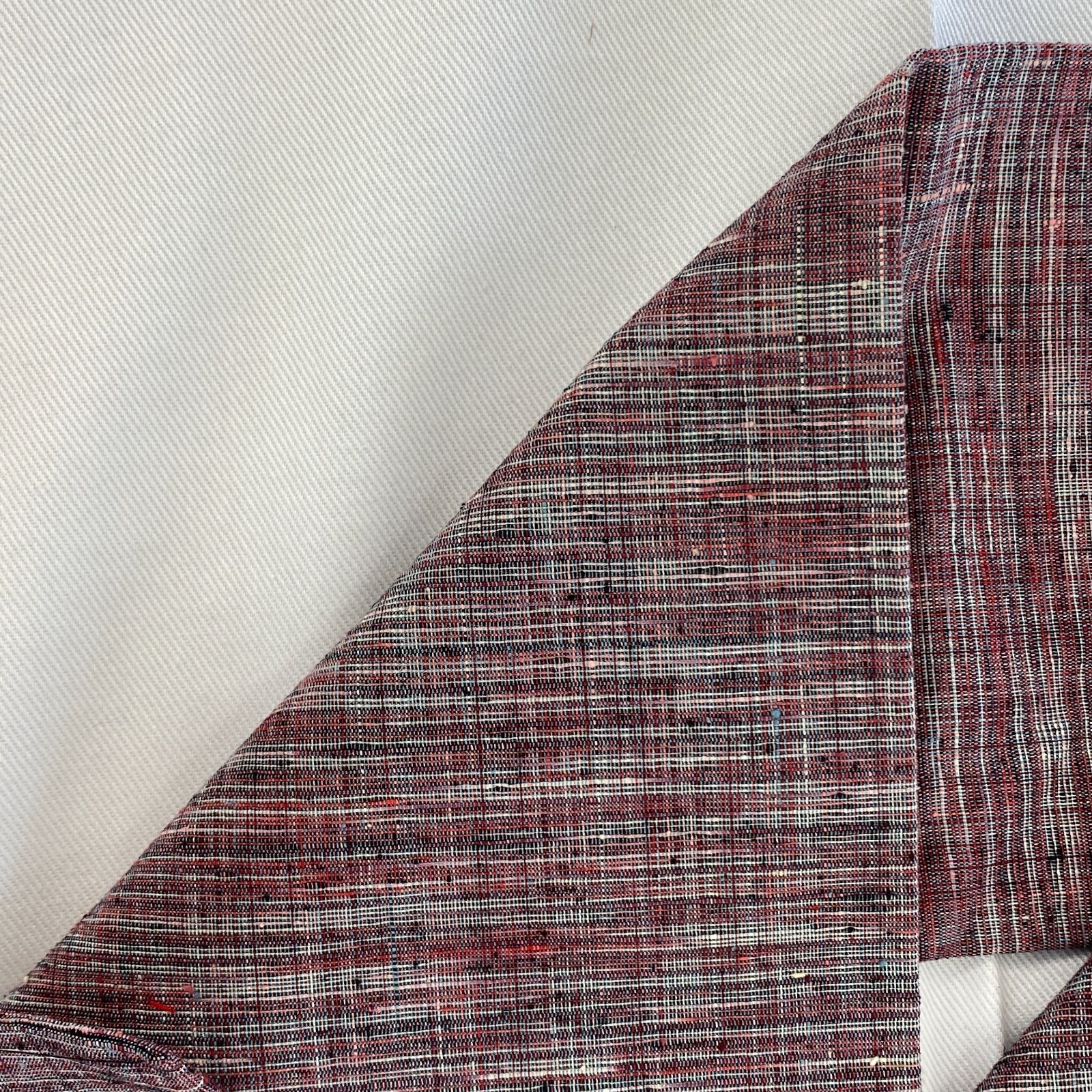 Japanese Vintage Kimono Nagoya Obi Cotton Purple Traditional Authentic 133x 11in