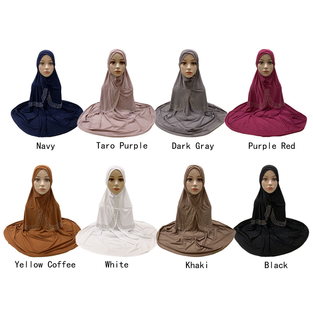 Muslim Women One Piece Headscarf Large Hijab Prayer Head Wrap Scarf Shawl Arab