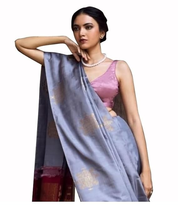 Women’s Kanjivaram Soft Pure Silk Banarasi Sarees With Blouse Piece