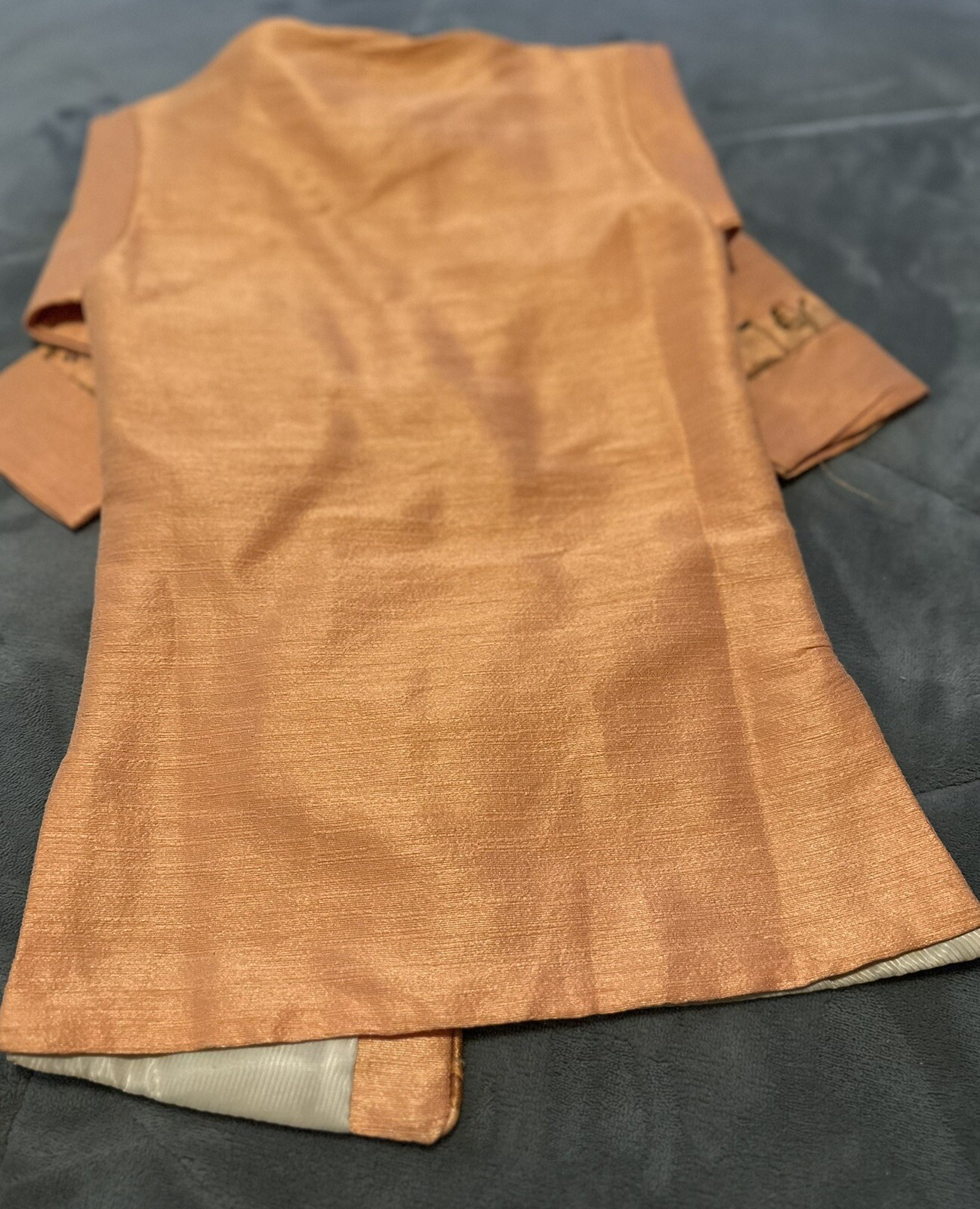 Rose Gold 2 Pc Indian/Pakistani Boys Sz 0 6-12 Sherwani Kurta Pajama Rhinestone