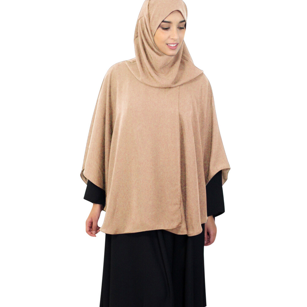 New Muslim Women Prayer Khimar Hijab Overhead Hooded Tops Kaftan Arab Clothes