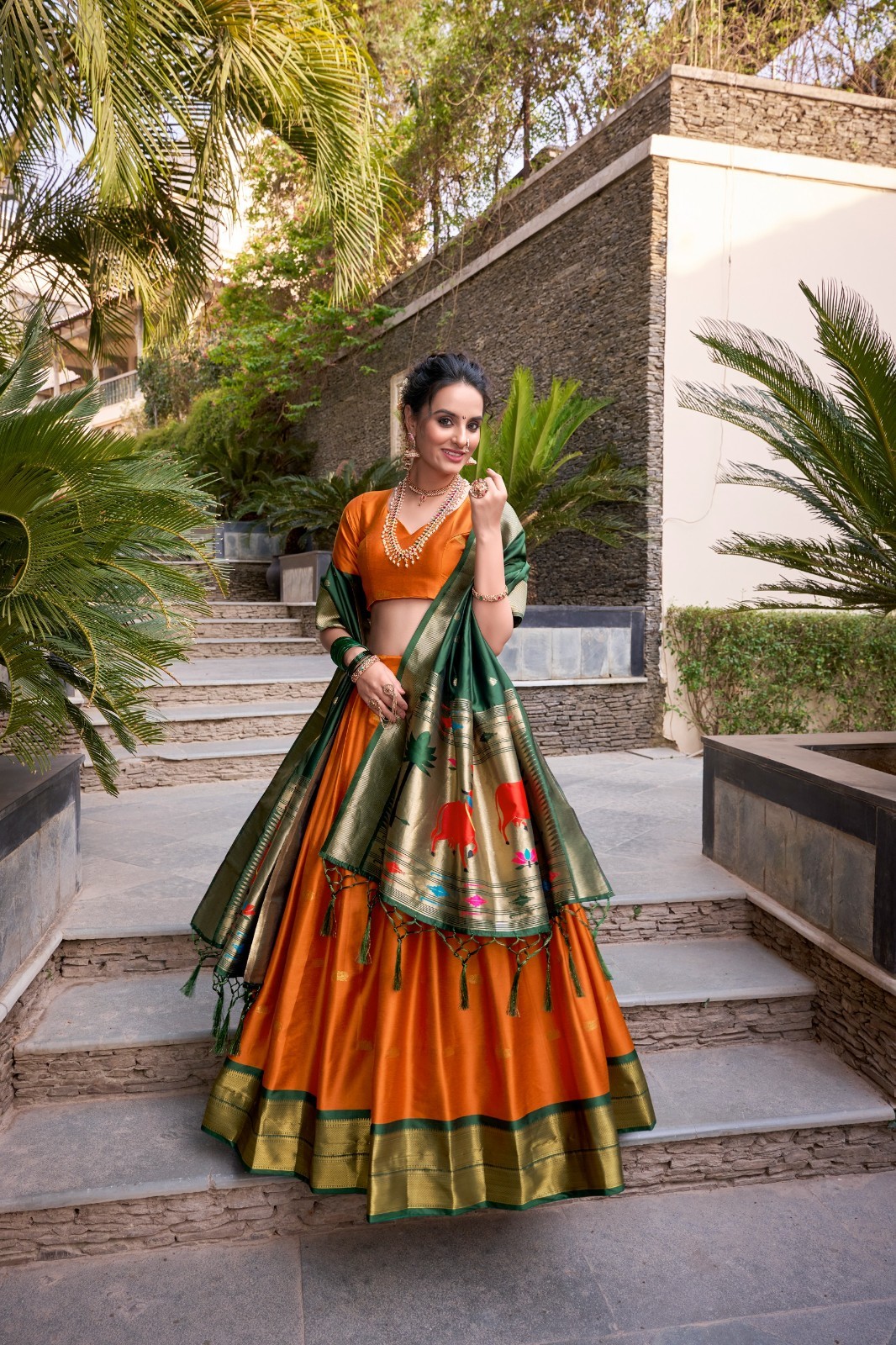 STEPNSHOP FESTIVAL WEAR LEHENGA WITH ZARI WORK 22001