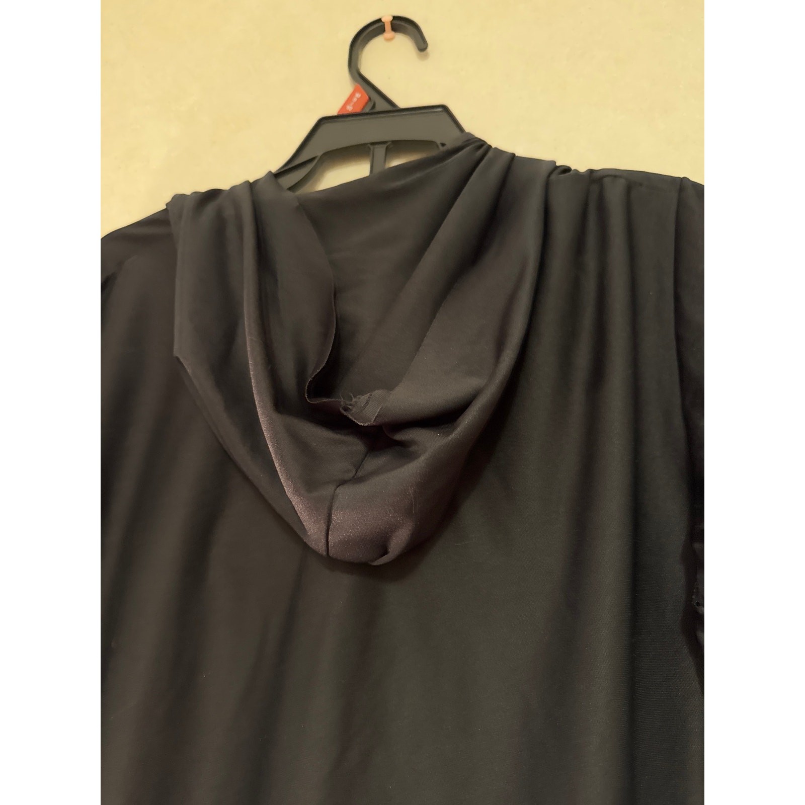 Vintage Rubie’s Long Black Hooded Gown Cloak – Halloween Costume Ghoul Reaper