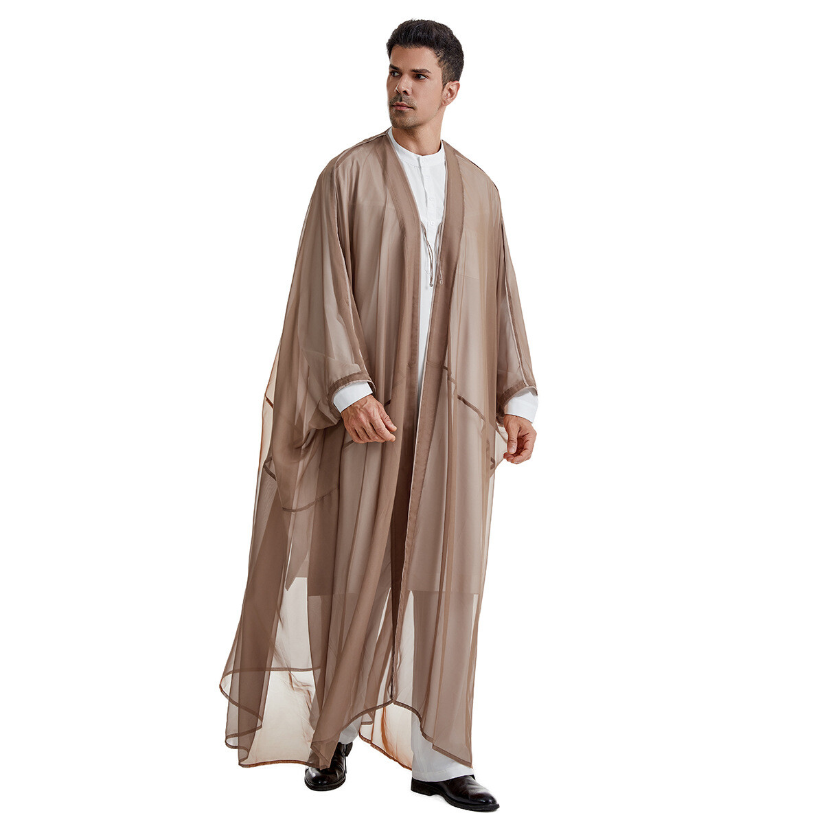 Islamic Men Jubba Thobe Kimono Arab Kaftan Bisht Abaya Robe Djellaba Dishdasha