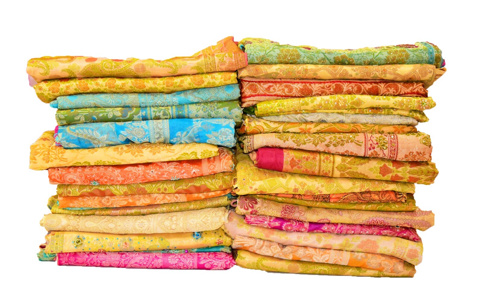 Wholesale lot 50 Banarasi Party Wear Saree 100% Pure Silk Vintage Sari 5 Yard