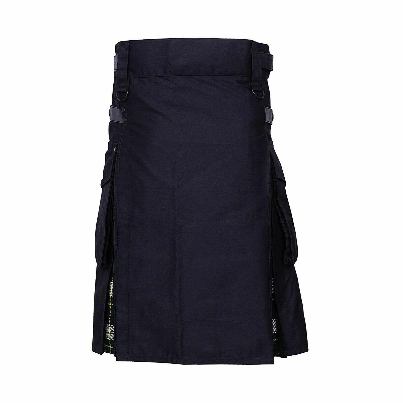 Modern Dress Gordon Tartan Along Black Tactical Adjustable Hybrid Kilts