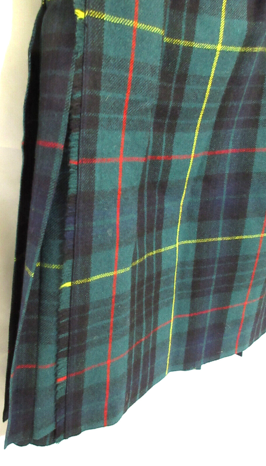 Geoffrey Tailor Highland Crafts Royal Mile Scotland Plai Tartan Skirt Wool VGUC