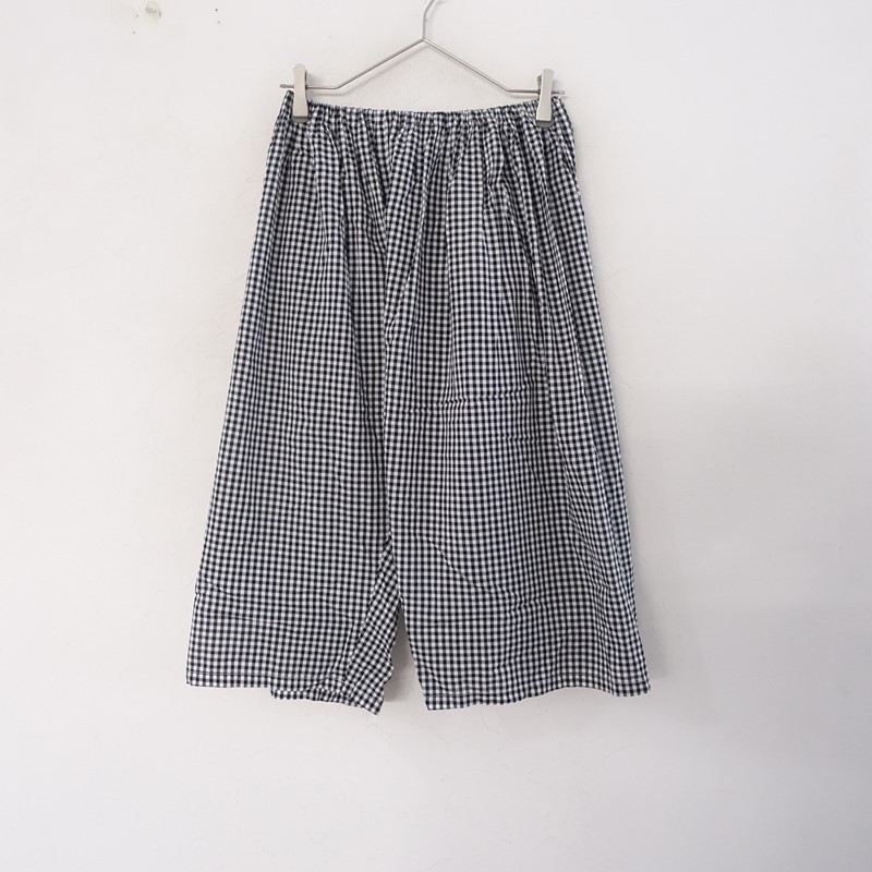 [Homspun] [Size F] [Good Condition] 80/1 Gingham Gathered Pants