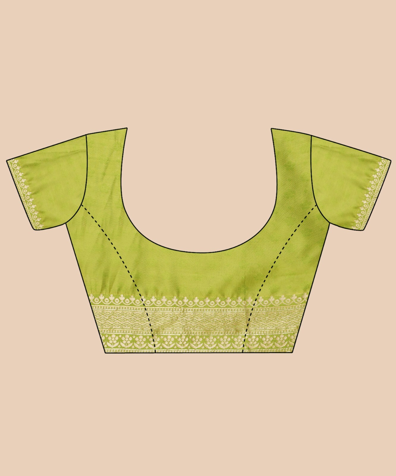 Areca Designer Tissue Brocade Silk saree blouses women Saree Cut – 5.5 Meter