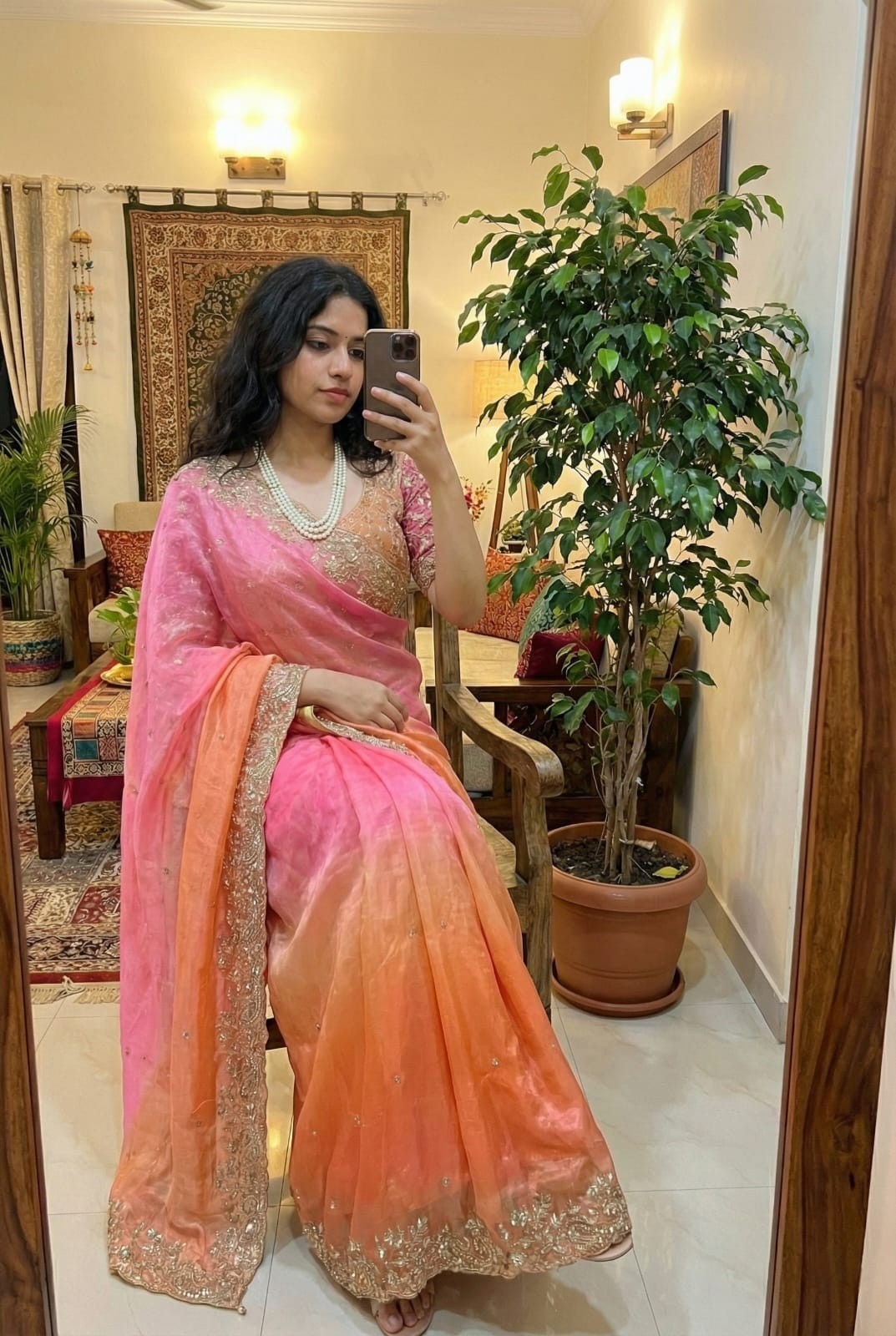 Ready to Wear Fendy Satin Saree with Heavy Sequin Embroidery | Designer Border &